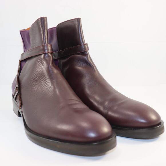 Etro Milano Men’s Leather Boots – Size 44 EU, Made in Italy, Unworn - Picture 2 of 7